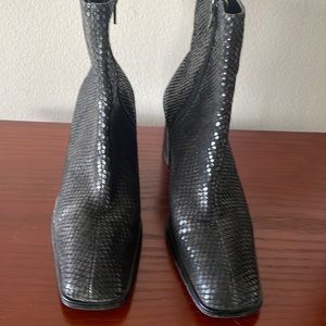 Snakeskin Ankle Boots